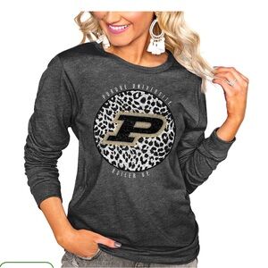 Purdue Boilermakers Women's Call the Shots Oversized Long Sleeve Shirt